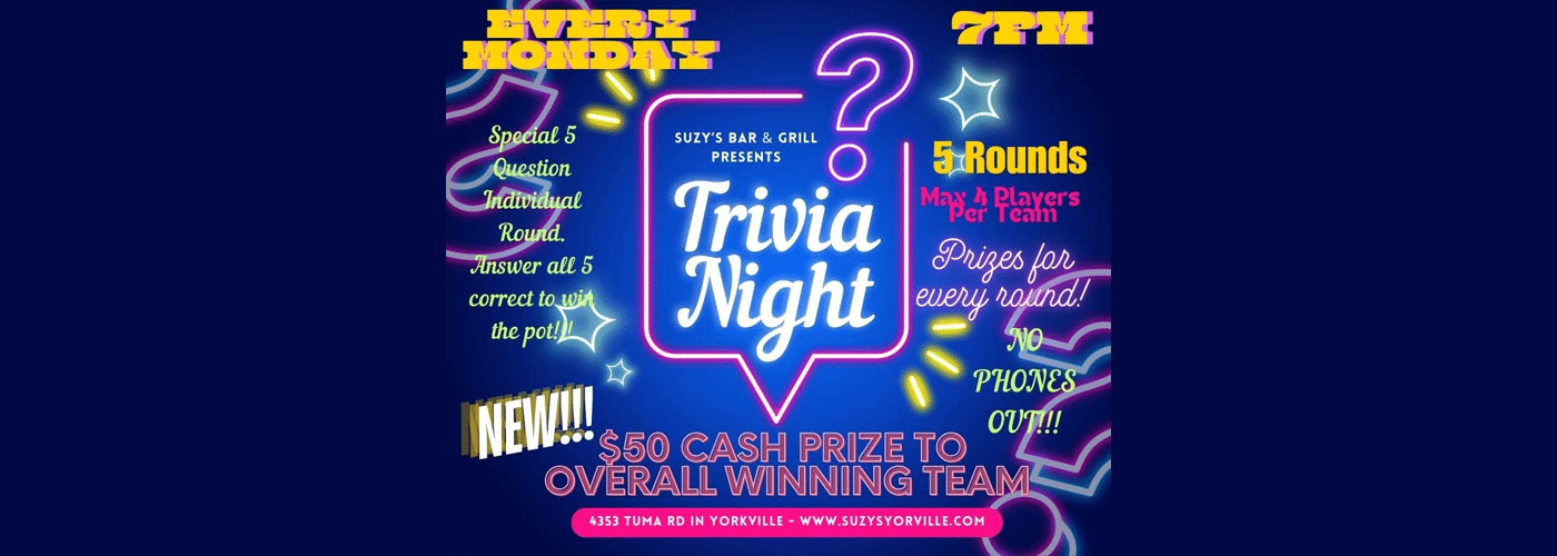 Event Calendar 5 Trivia Night